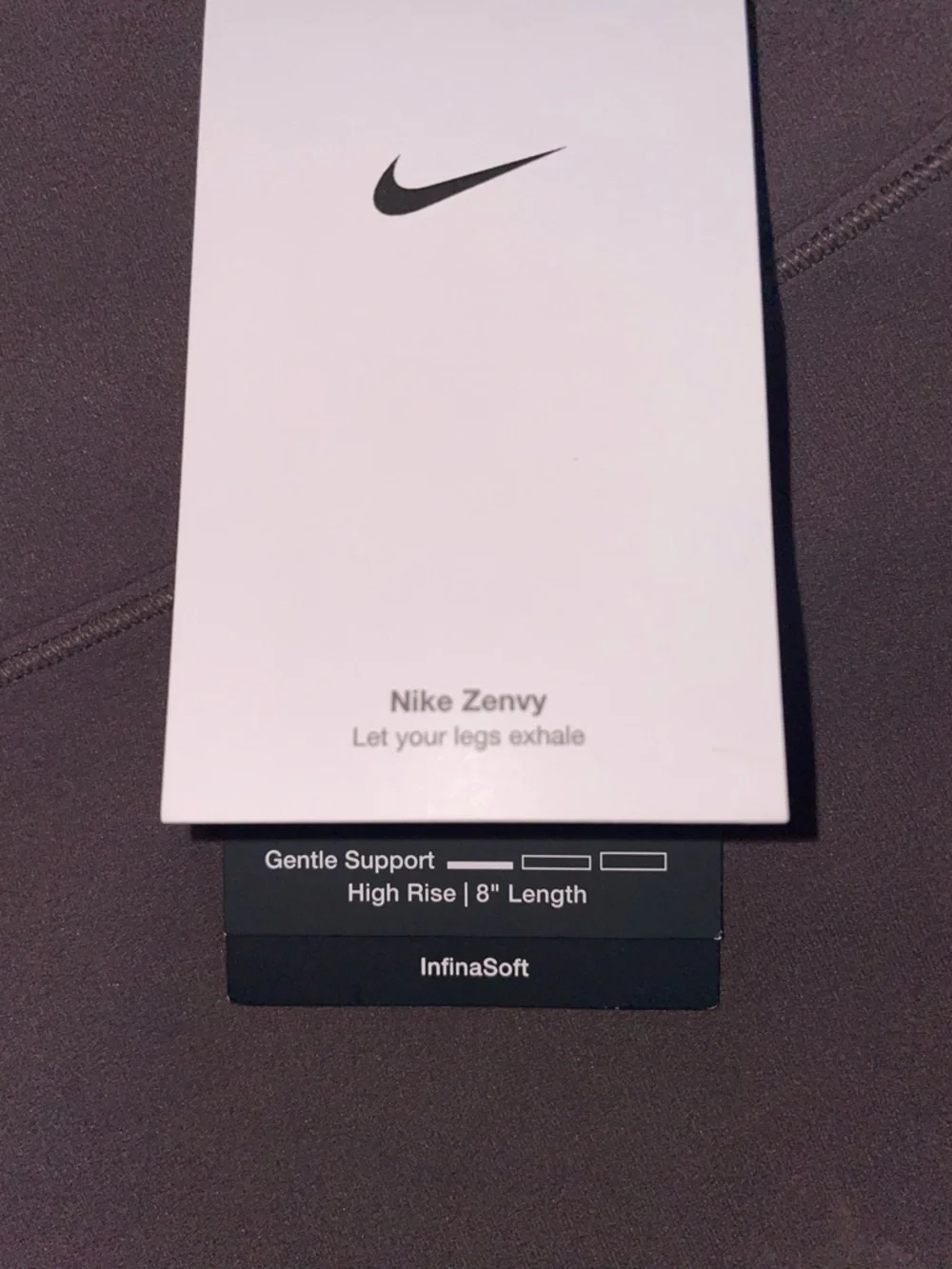 Nike Zenvy Womens Gentle-Support High-Waisted 8" Biker Short Espresso Sz L NWT - Picture 3 of 6